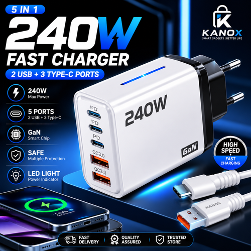 240W 5-in-1 Fast Charger