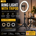 Kanox 10" LED Ring Light With Tripod & Phone holder